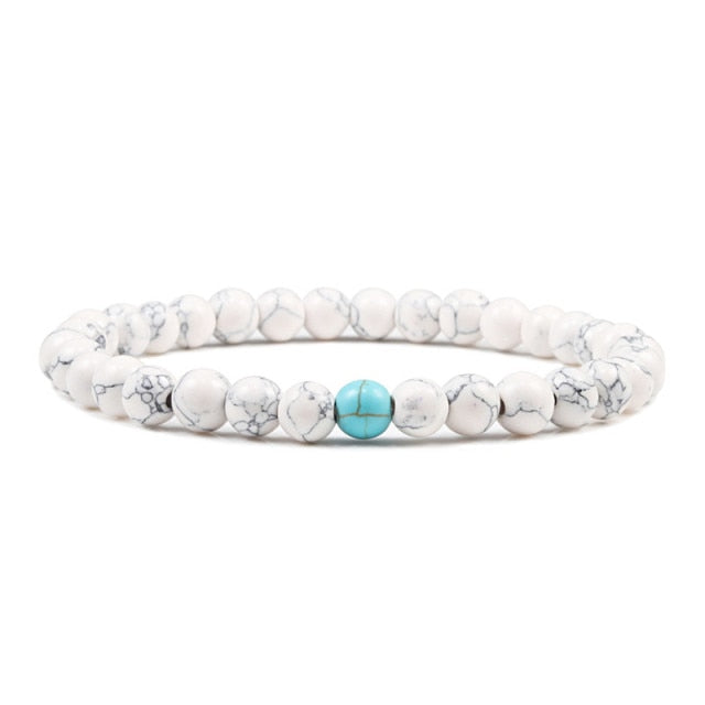 Bracelet en Turquoise blanche "Sagesse & Conscience"