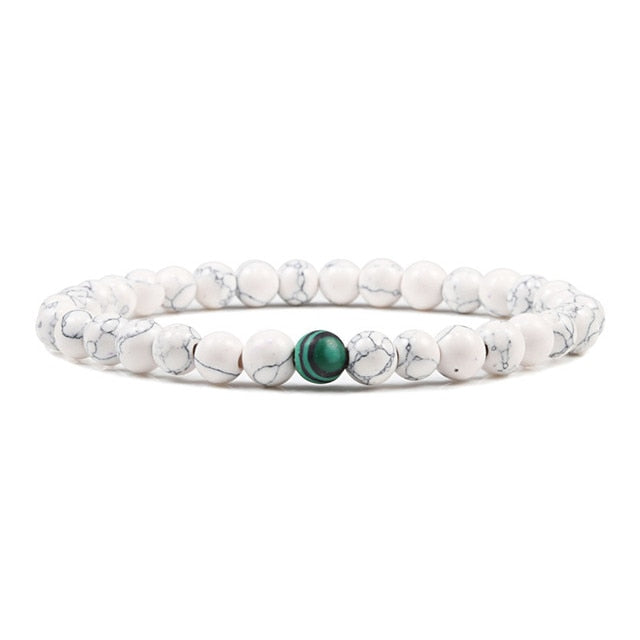 Bracelet en Turquoise blanche "Sagesse & Conscience"