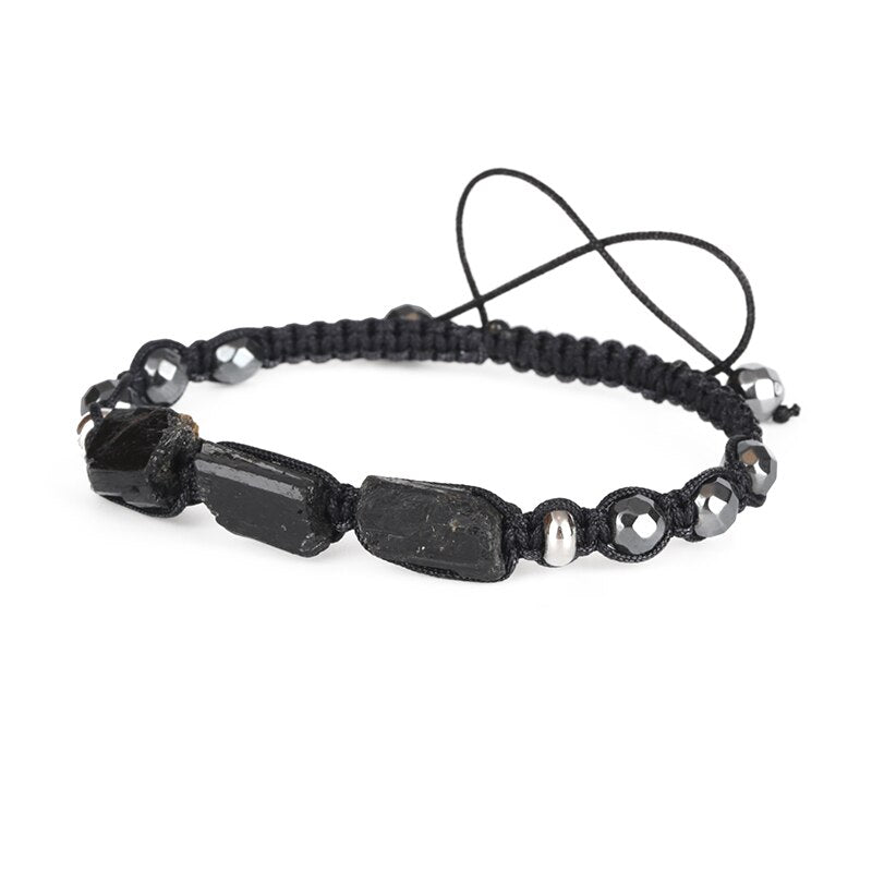 Bracelet Shamballa Guérison en Tourmaline noire "Ancrage & Conscience"