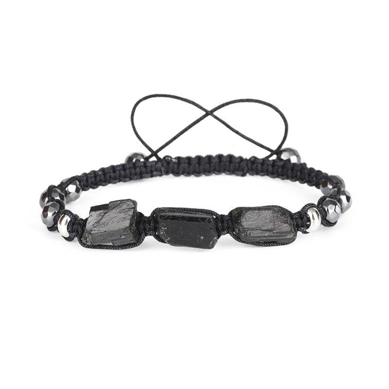 Bracelet Shamballa Guérison en Tourmaline noire "Ancrage & Conscience"