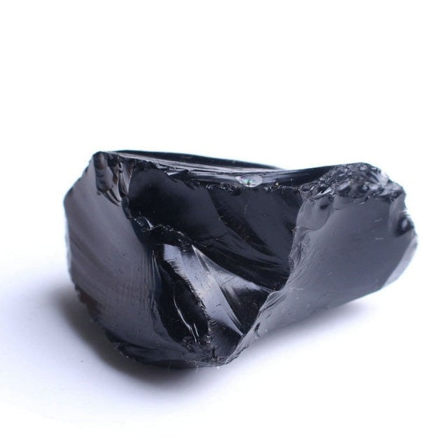 Pierre Brute Guérison en Obsidienne noire "Protection & Réconfort"