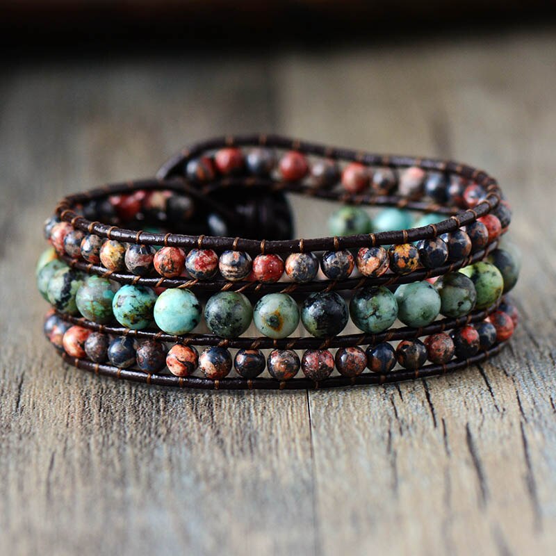 Bracelet Bohémien en Jaspe "Épanouissement & Estime de soi"