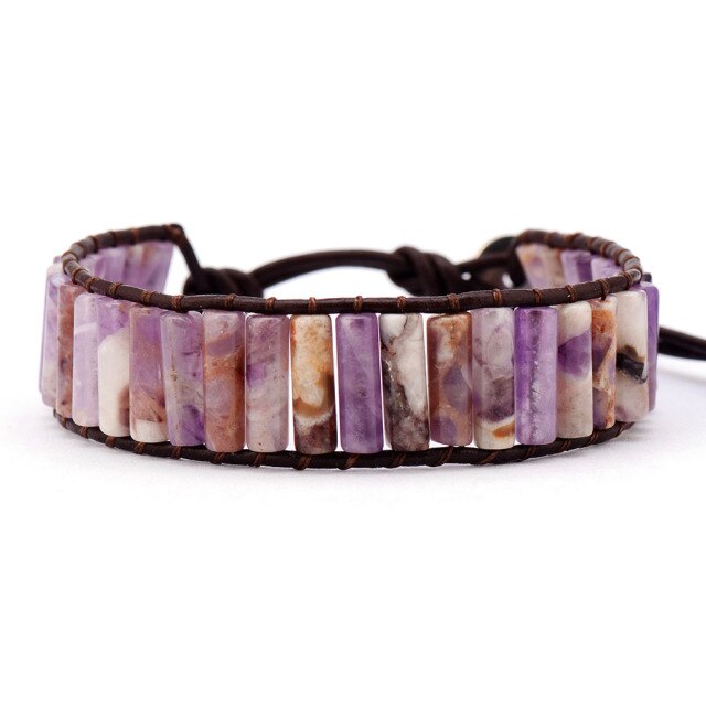 Bracelet Bohémien en Améthyste "Force & Sagesse"