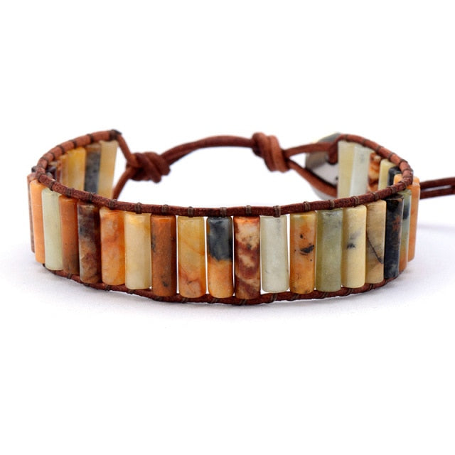 Bracelet Bohémien en Jaspe "Épanouissement & Estime de soi"