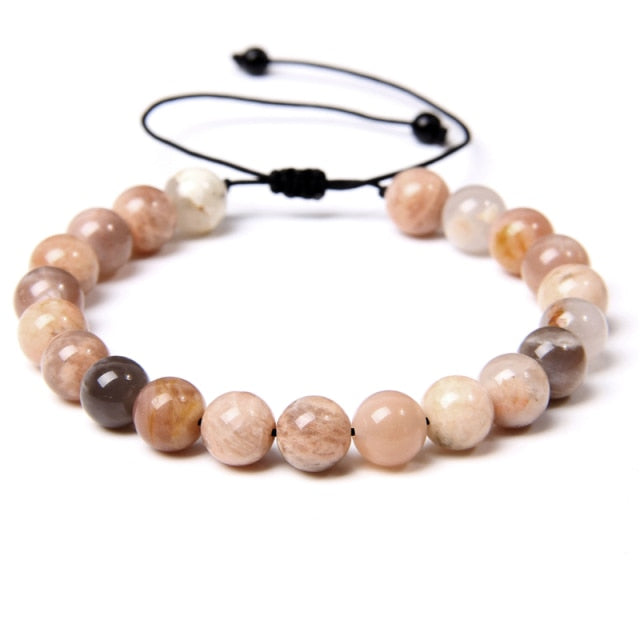 Bracelet en Pierre de soleil "Chaleur & Optimisme" - Ajustable