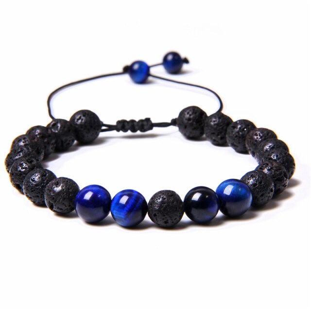 Bracelet en Pierre de lave "Ancrage & Stabilité" - Ajustable