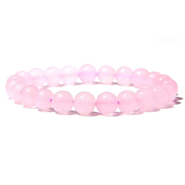 Bracelet Yoga en Quartz rose "Amour & Confiance en soi"