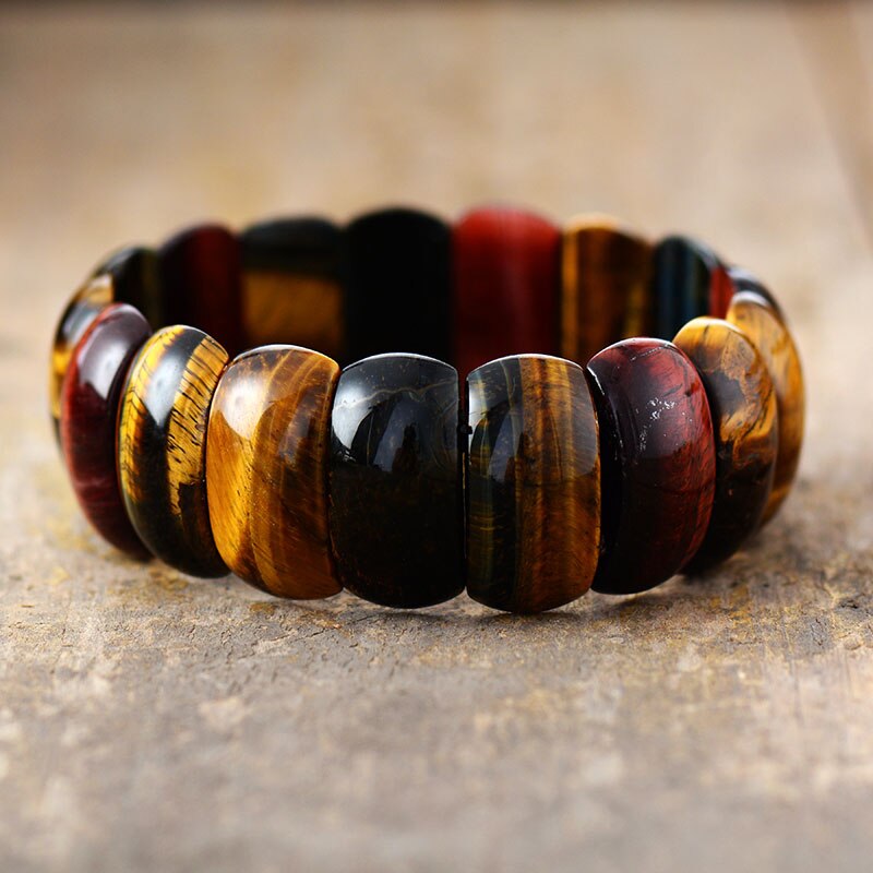 Bracelet en Oeil de tigre "Courage & Audace"