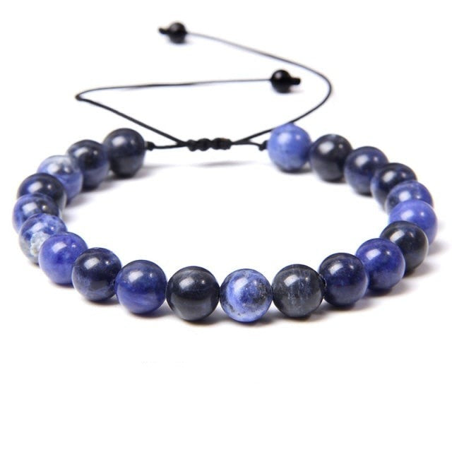Bracelet Guérison en Sodalite "Humilité & Courage" - Ajustable