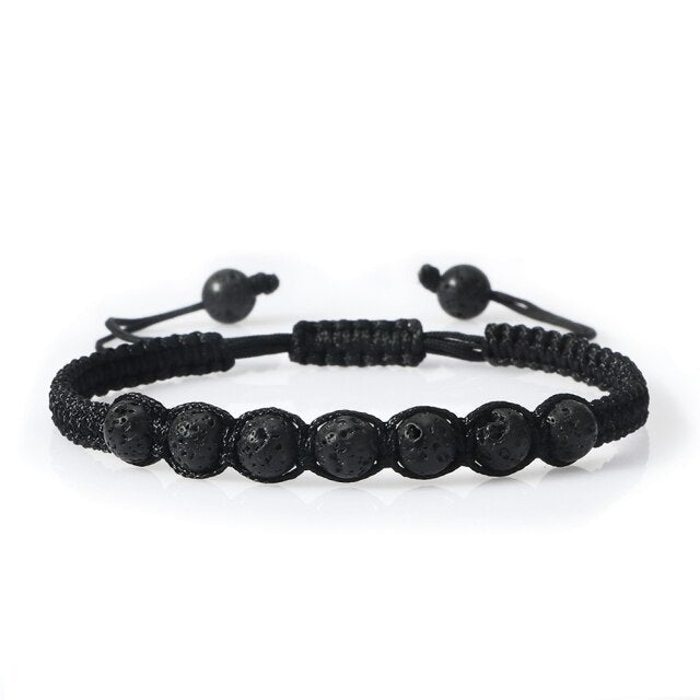 Bracelet en Pierre de lave "Ancrage & Stabilité" - Ajustable