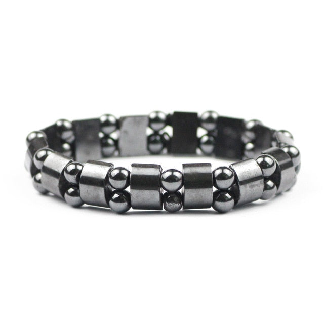 Bracelet Magnétique en Hématite "Force & Puissance"