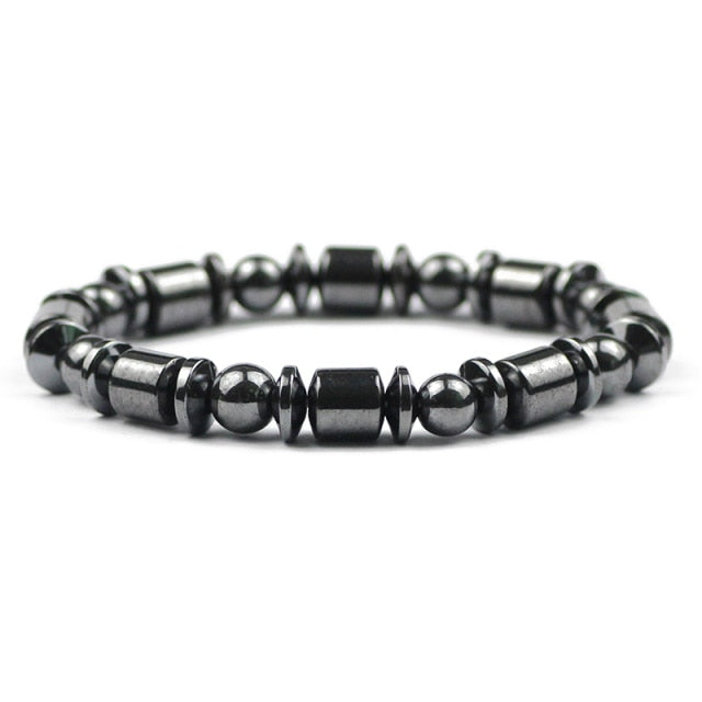 Bracelet Magnétique en Hématite "Force & Puissance"