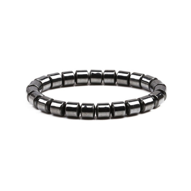 Bracelet Magnétique en Hématite "Force & Puissance"