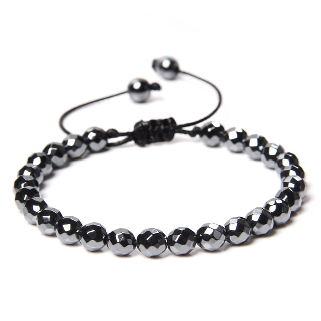 Bracelet Guérison en Hématite "Force & Puissance" - Ajustable