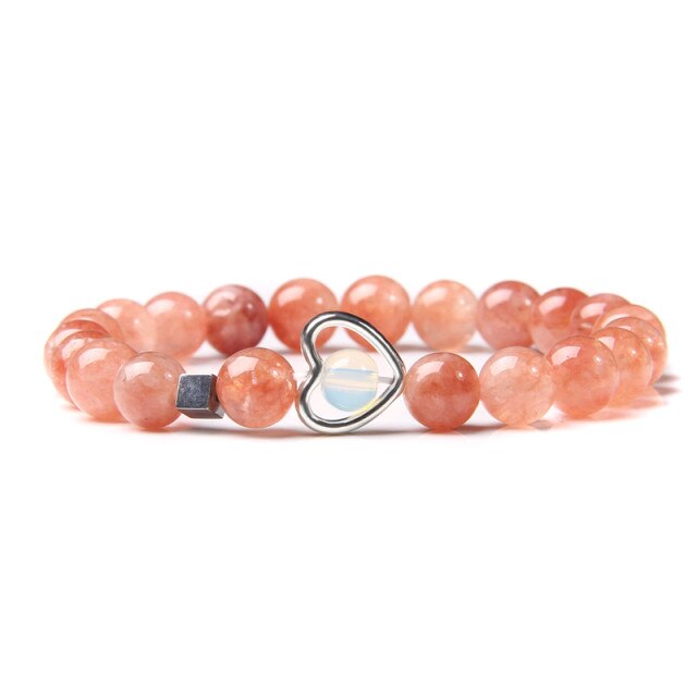 Bracelet Yoga en Pierre de soleil "Chaleur & Optimisme"