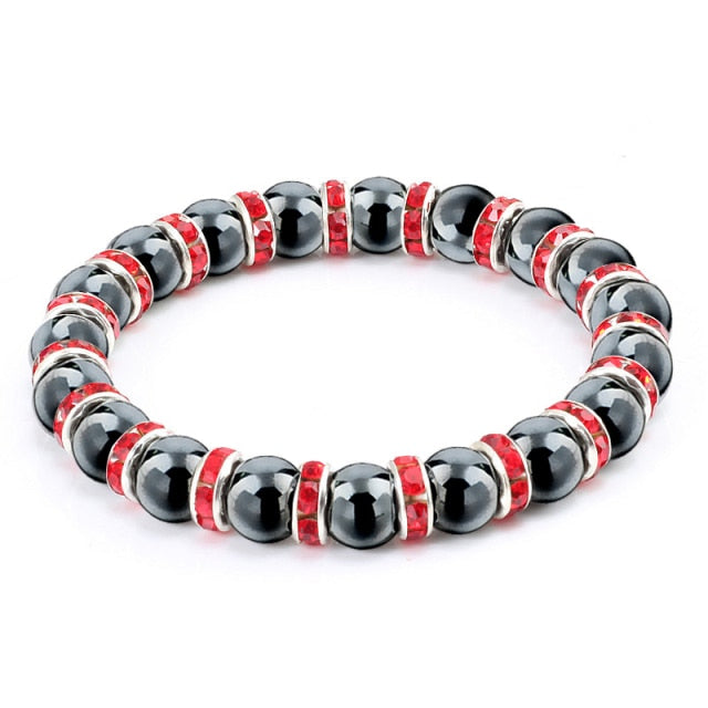 Bracelet Magnétique en Hématite "Force & Puissance"