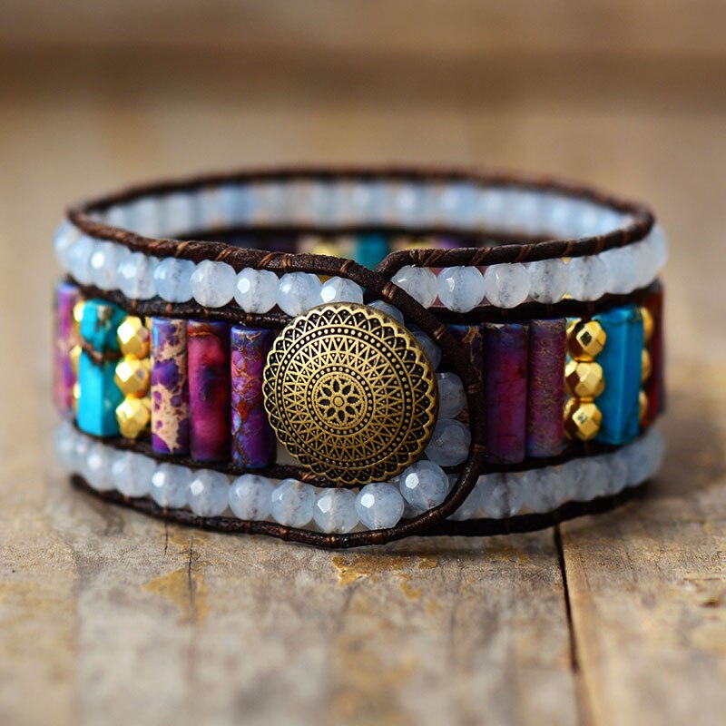 Bracelet Bohémien en Jaspe "Épanouissement & Estime de soi"