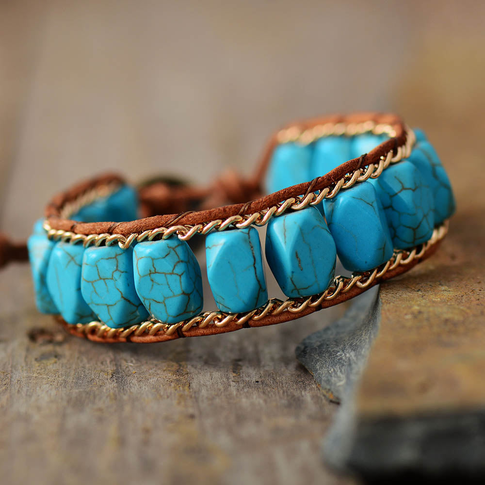 Bracelet en Turquoise "Stabilité & Empathie"