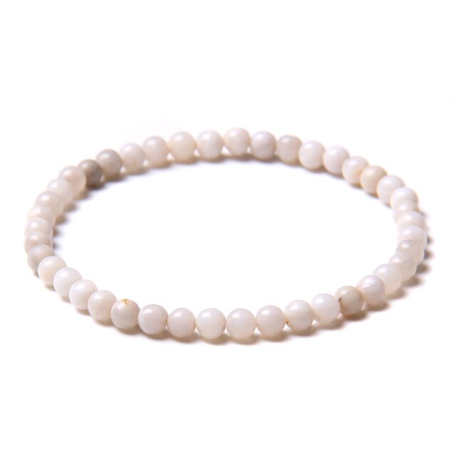 Bracelet en Agate blanche "Acceptation & Confiance"