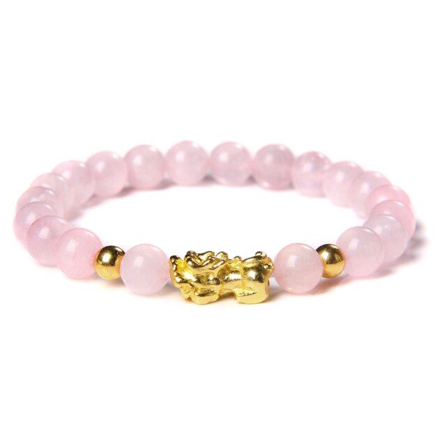 Bracelet en Quartz rose "Amour & Confiance en soi" - Dragon