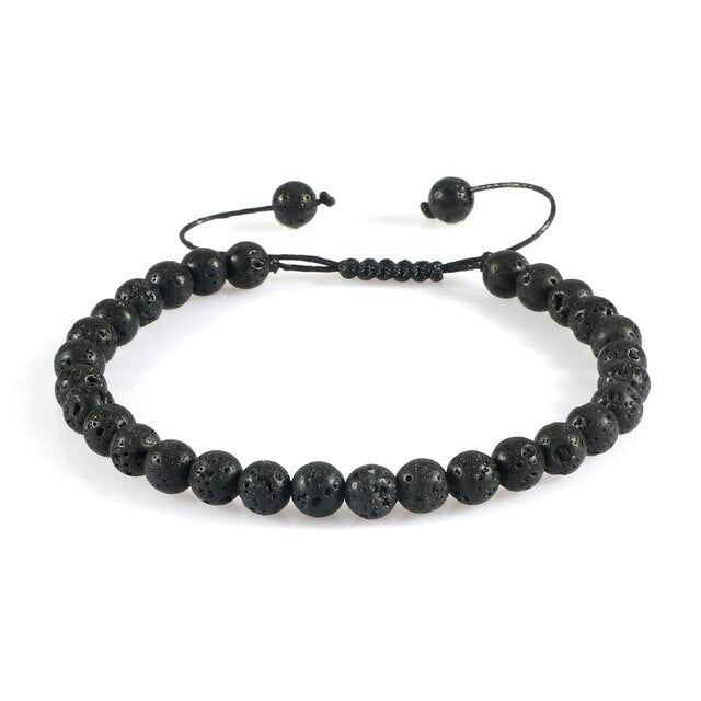 Bracelet en Pierre de lave "Ancrage & Stabilité" - Ajustable