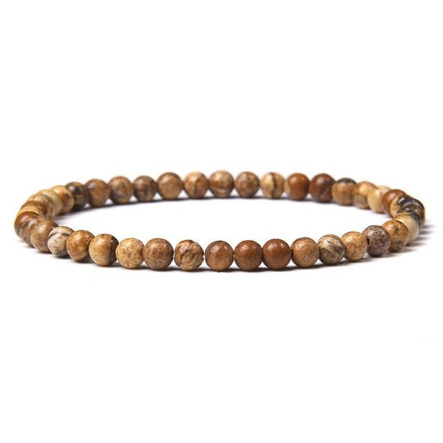 Bracelet Yoga en Jaspe brun "Ancrage & Purification"