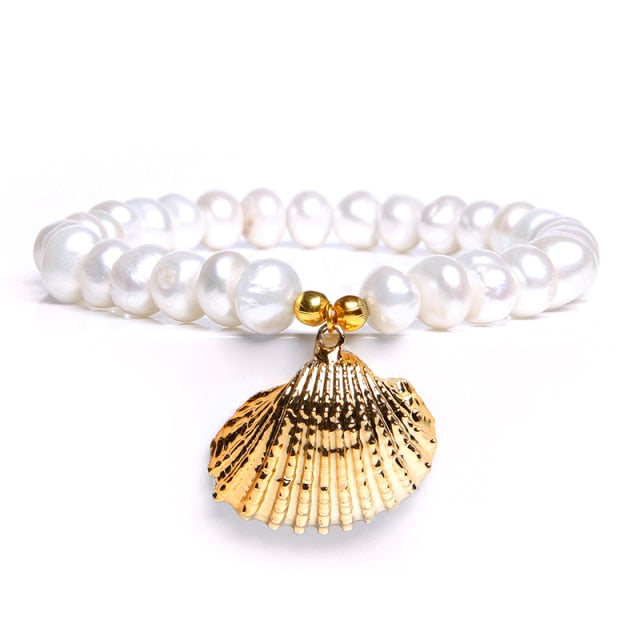 Bracelet en Perle "Discrétion & Modestie" - Coquillage