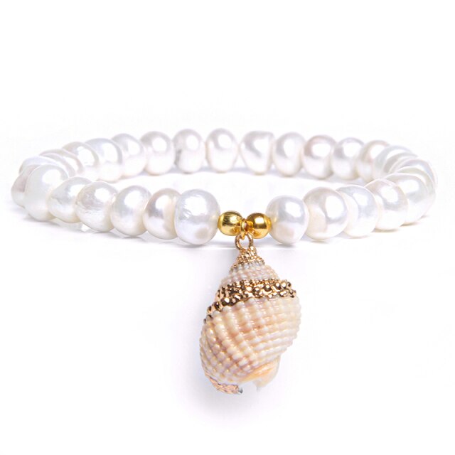 Bracelet en Perle "Discrétion & Modestie" - Coquillage