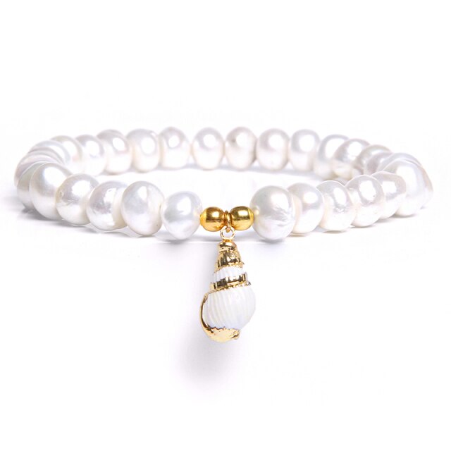 Bracelet en Perle "Discrétion & Modestie" - Coquillage