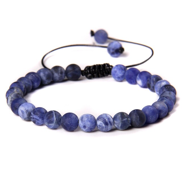 Bracelet en Sodalite "Humilité & Courage" - Ajustable