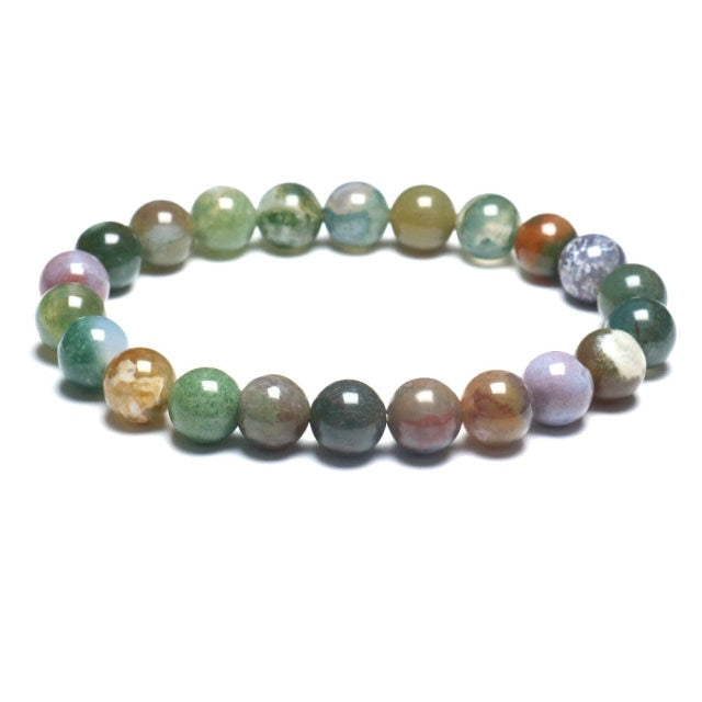 Bracelet Guérison en Agate indienne "Équilibre & Prospérité"