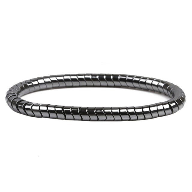 Bracelet Magnétique en Hématite "Force & Puissance"