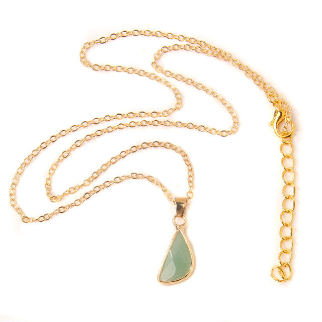 Chaîne et son Pendentif Guérison en Aventurine "Chance & Fortune"