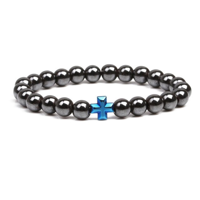 Bracelet Magnétique en Hématite "Force & Puissance" - Positif