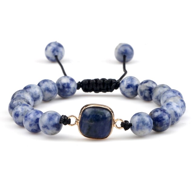 Bracelet en Sodalite "Humilité & Courage"