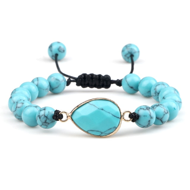 Bracelet en Turquoise bleue "Sérénité & Bien être"