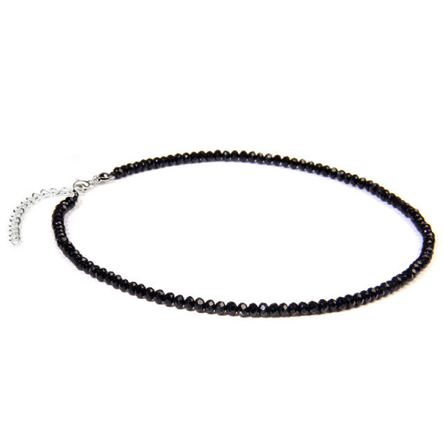 Collier en Spinelle noire "Protection & Guérison"