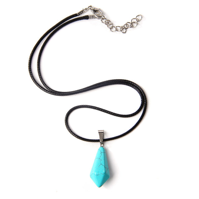 Cordon et son Pendentif Reiki en Turquoise "Stabilité & Empathie"
