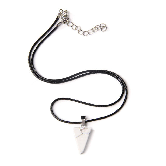 Cordon et son Pendentif Reiki en Turquoise blanche "Sagesse & Conscience"