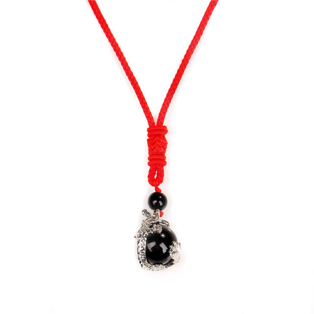 Cordon et son Pendentif Guérison en Obsidienne "Protection & Réconfort"