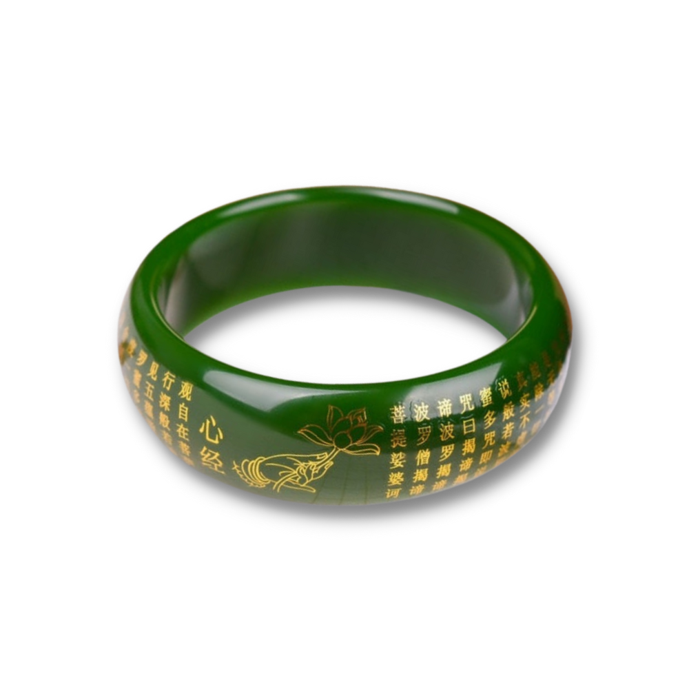 Bracelet Jonc en Jade "Tempérance & Tolérance"