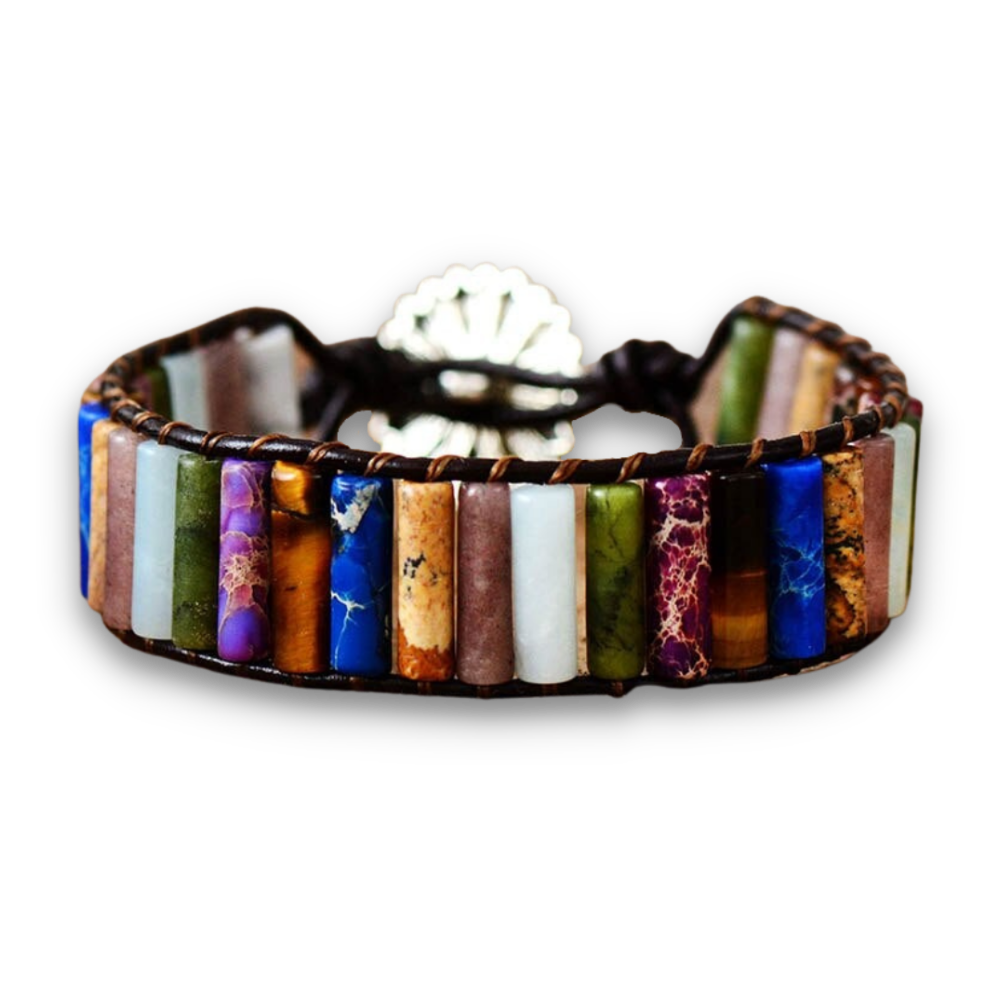 Bracelet Bohémien en Jaspe et Agate "Épanouissement & Estime de soi"