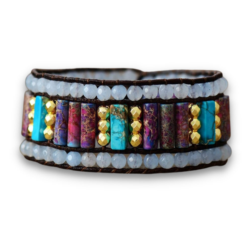 Bracelet Bohémien en Jaspe "Épanouissement & Estime de soi"